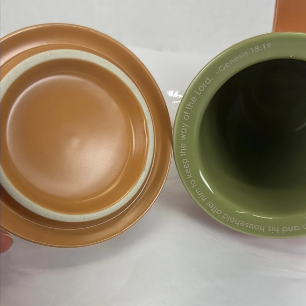 Brown Ceramic Mugs with Decorative Accents